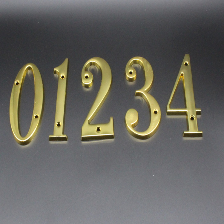 Gold Hotel Room Number Small Metal Numbers Apartment Door Number for sale