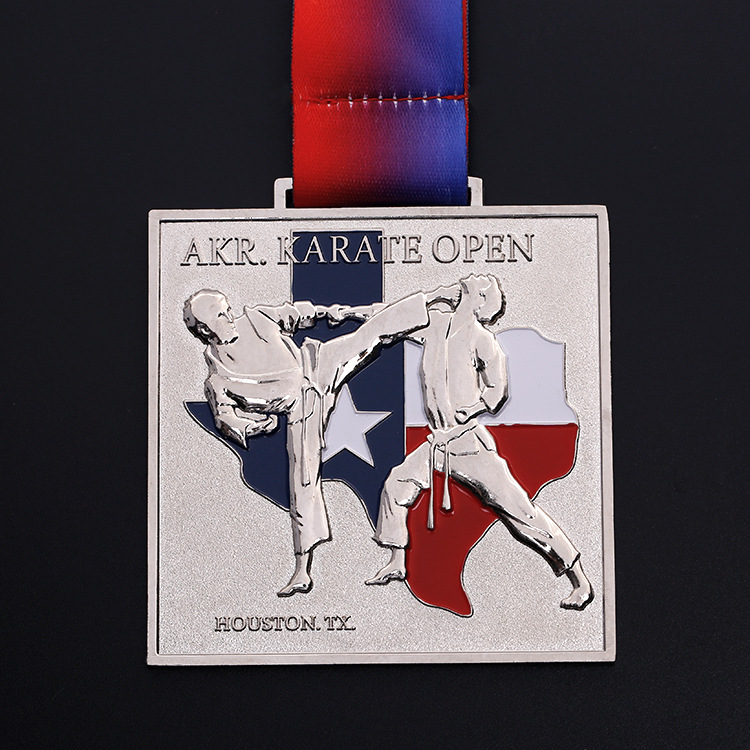 High quality Kick Boxing Sport Medal With Ribbon for sale