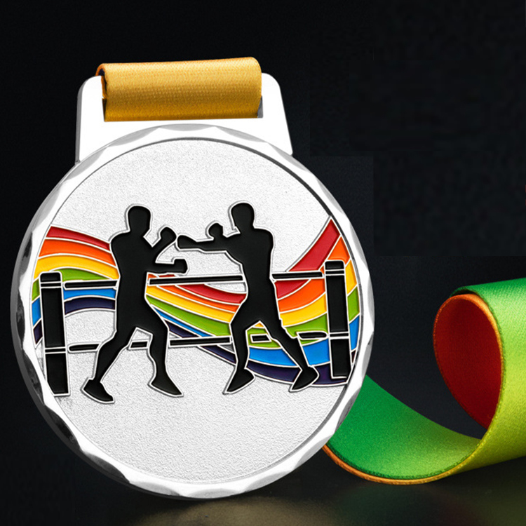 High quality Kick Boxing Sport Medal With Ribbon for sale
