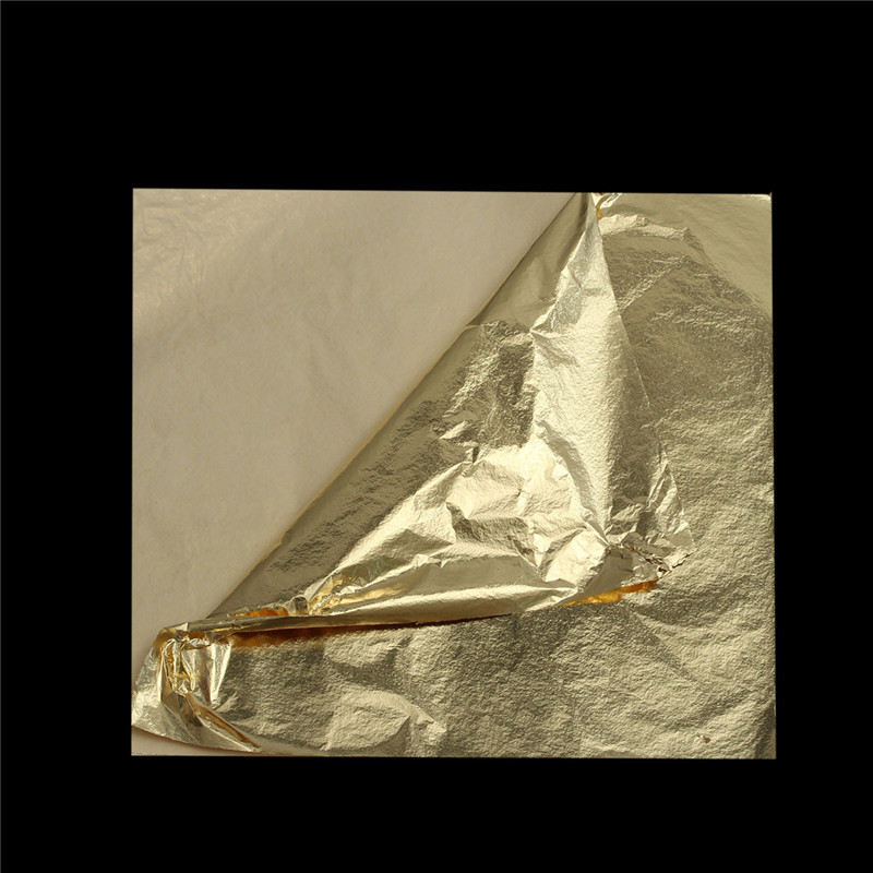 Practical Gold Foil Decor Gold Decoration Craft Paper Foil Golden Leaf Cover Leaf Sheets sale