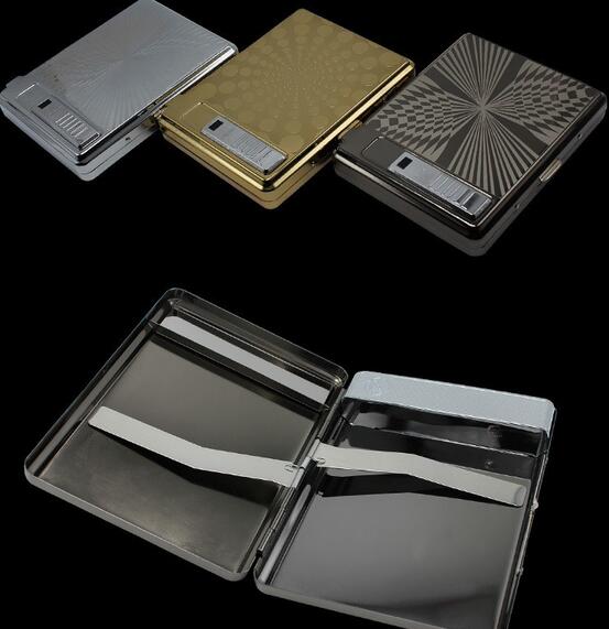 67220 Men Multi-functional USB charging lighter Cigarette Case for sale