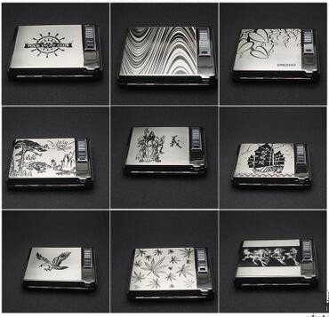 67220 Men Multi-functional USB charging lighter Cigarette Case for sale