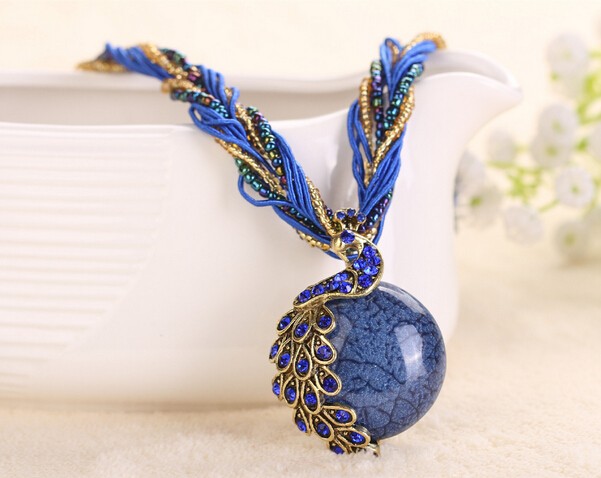 National Style Weaving Necklace Restoring Ancient Jewelry Sweater Necklace for sale