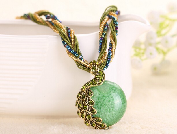 National Style Weaving Necklace Restoring Ancient Jewelry Sweater Necklace for sale