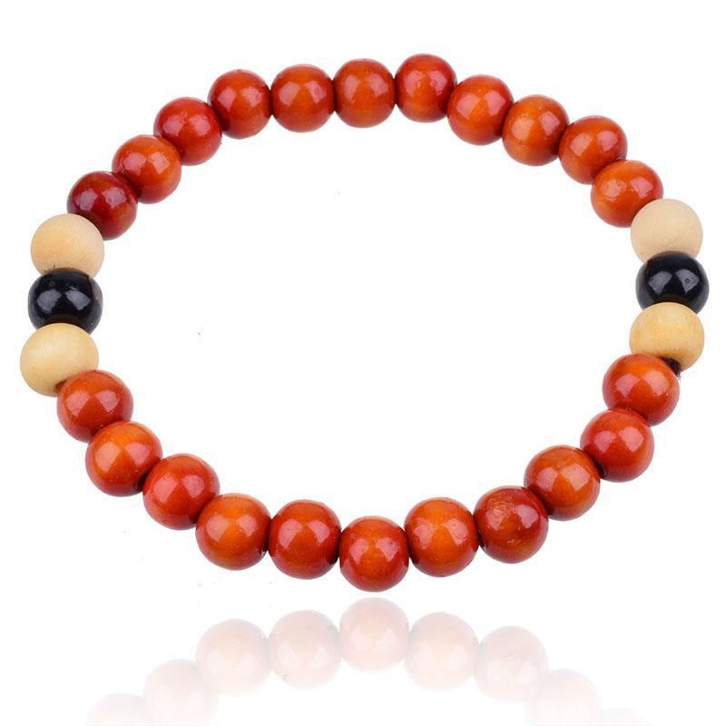 Queena Wholesale Natural Sandalwood Buddhist Meditation Prayer 8mm Beads Bracelet for sale