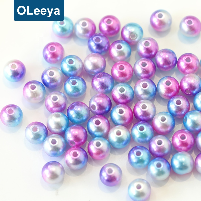 Factory wholesale artificial 6mm over 40colors loose plastic round sew on pearls beads for garment accessories sale