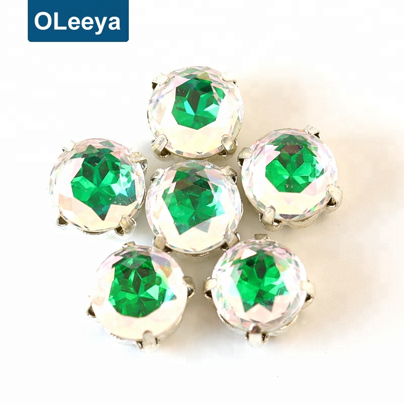 2018 New arrival glass rivoli sew on claw rhinestones for garment accessories and shoes bags sale