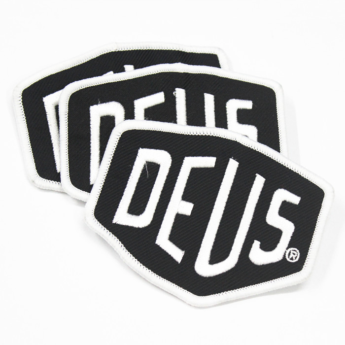 custom iron on embroidery badge embroidery flag sale