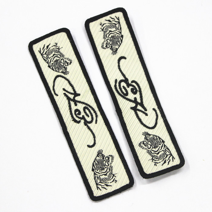 custom iron on embroidery badge embroidery flag sale