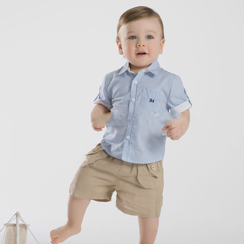 DB2541 dave bella 2015 summer cotton baby tops baby shirts wholesale baby grid shirts tank top grid shirt for sale