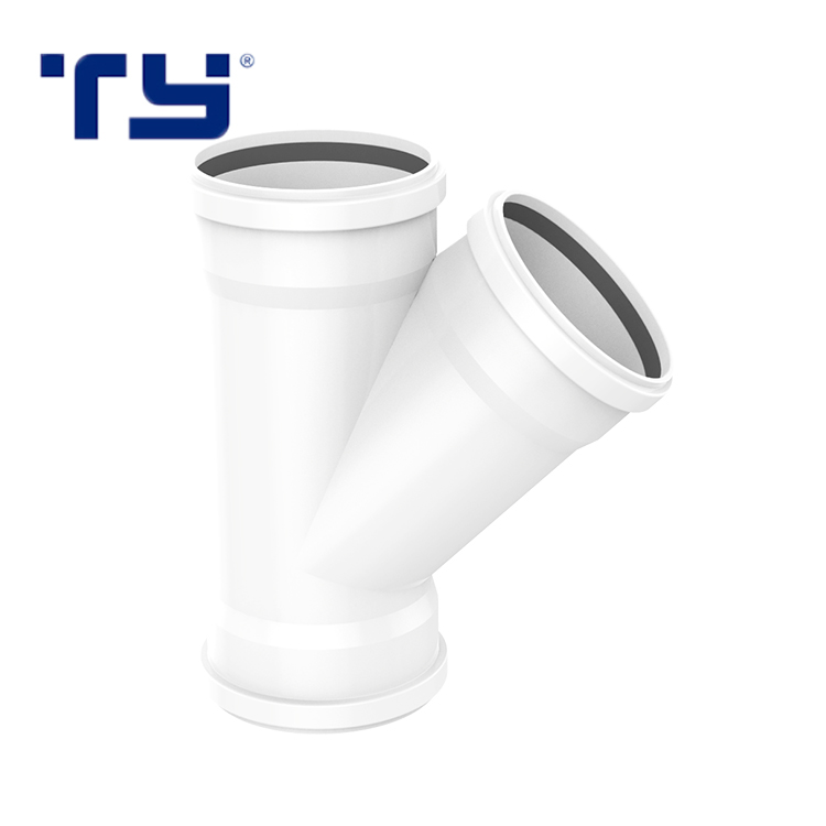 TIANYAN PVC-U 45 DEG Y BRANCH (GASKET x GASKET x GASKET)