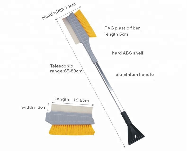Telescoping Handle Abs Plastic Snow Brush With Foam Grip for sale