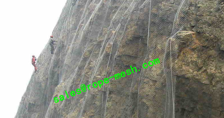 Slope protection rope mesh