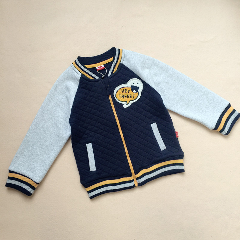 LT1073 quilted baby cardigan with CVC fleece sleeve for sale