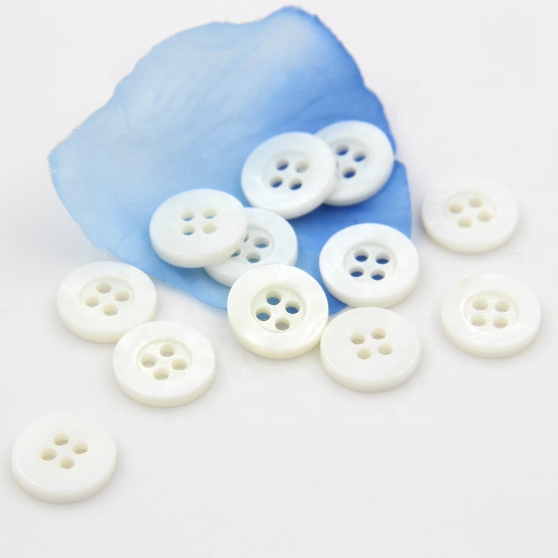 TB66 Excellent quality white plastic shell button for shirt for sale