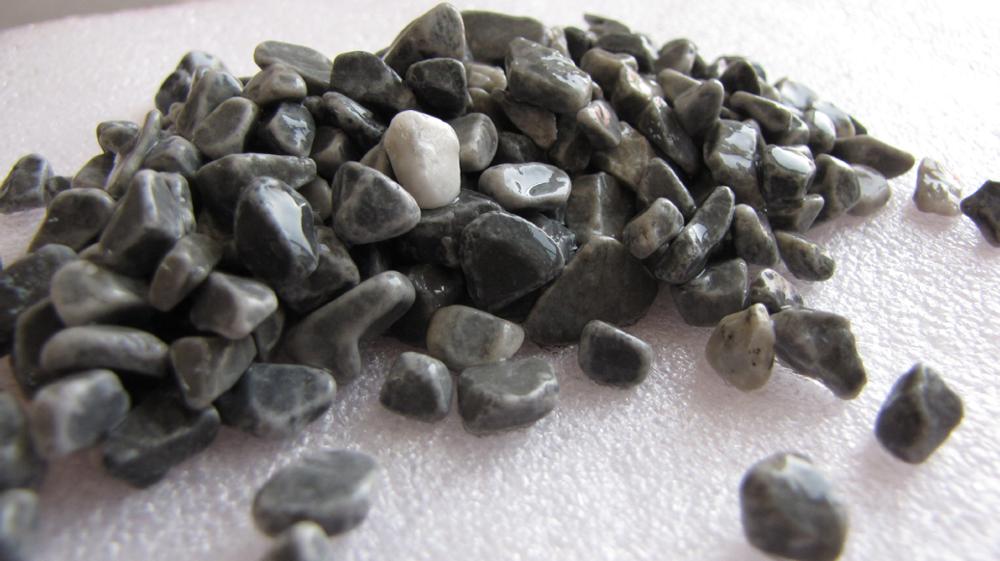 MWP007 black pea gravel black crushed stone for sale