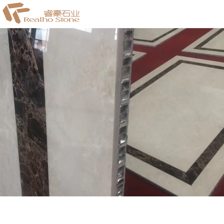 RH17011701 Nature Waterjet Marble Aluminum Honeycomb Tiles For Wall Cladding for sale
