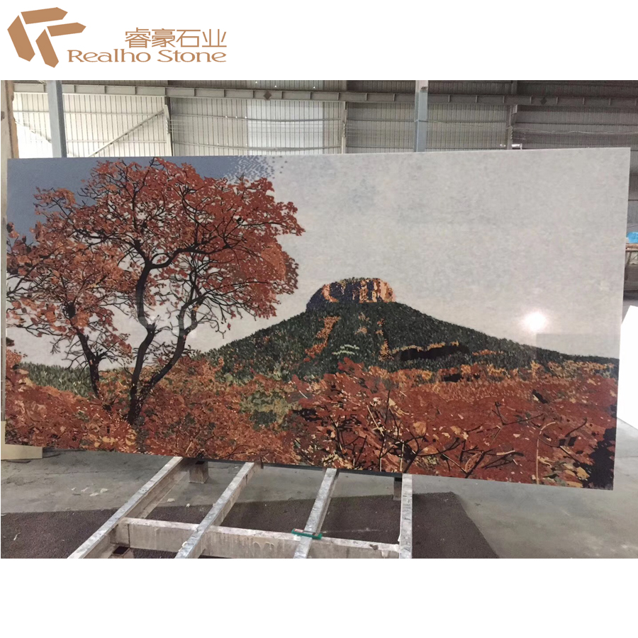 RH17011701 Nature Waterjet Marble Aluminum Honeycomb Tiles For Wall Cladding for sale