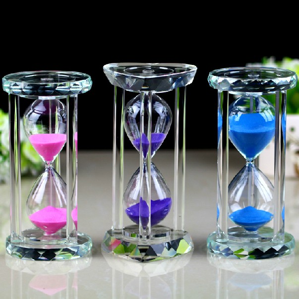 wholesale sandglass with different color for crystal heart gift for sale