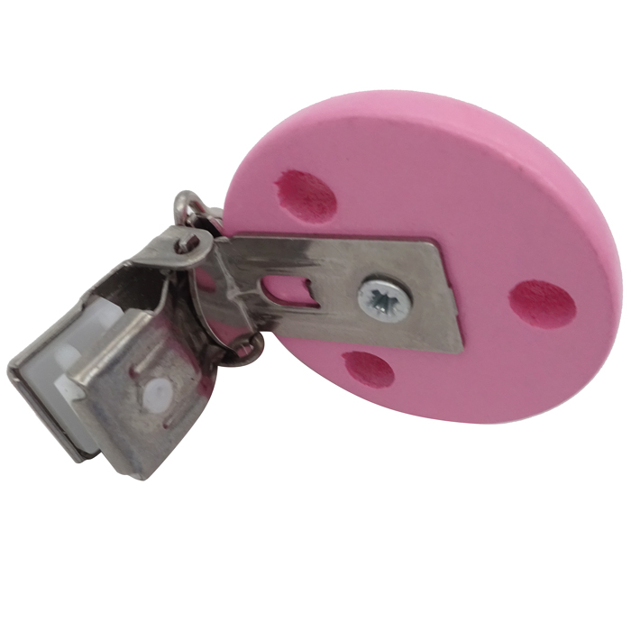 TK-WPCS01 Best Sells Natural Wood Stainless Steel Pacifier Clip,Binky Clip For Suspender With Logo For Germany Market for sale