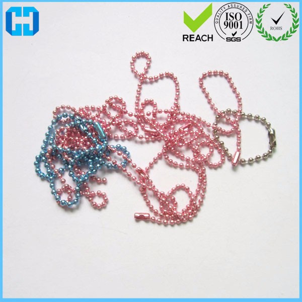 Wholesale Metal Iron Bead Chain Steel Tag Card Ball Chain for sale