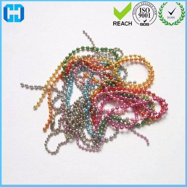 Wholesale Metal Iron Bead Chain Steel Tag Card Ball Chain for sale