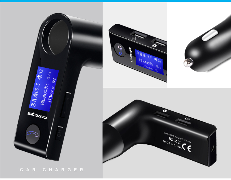 GXYKIT car cigarette lighter Bluetooth FM Car fm transmitter radio MP3 Player Handsfree bluetooth car kit a2dp receiver sale