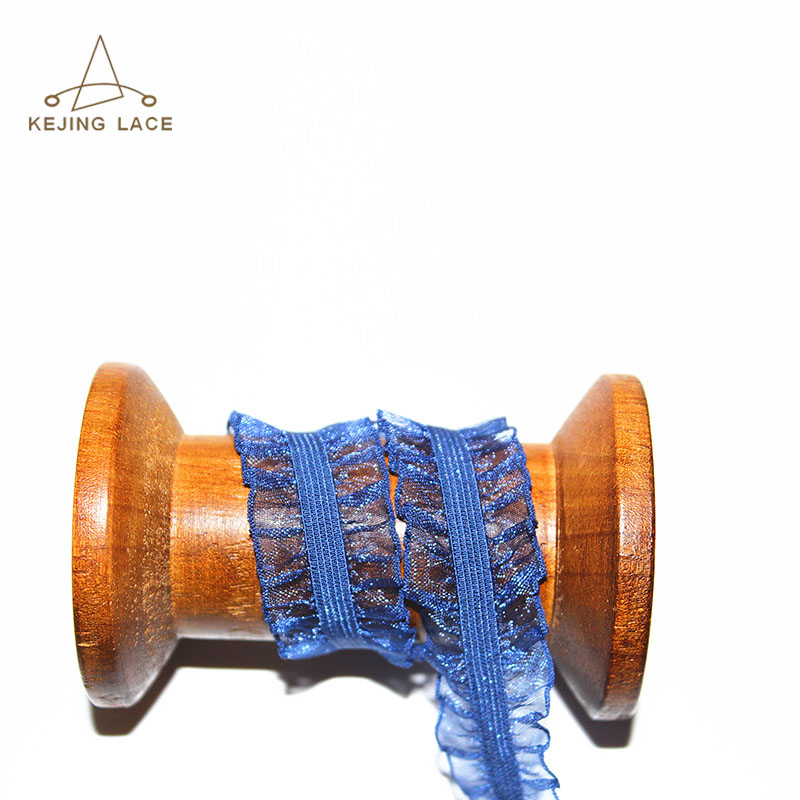 2.5CM Folding Elastic Lace Trim Spandex Garment Trimmings sale