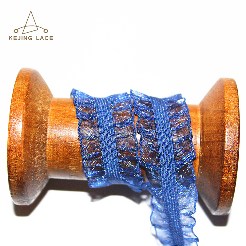 2.5CM Folding Elastic Lace Trim Spandex Garment Trimmings sale