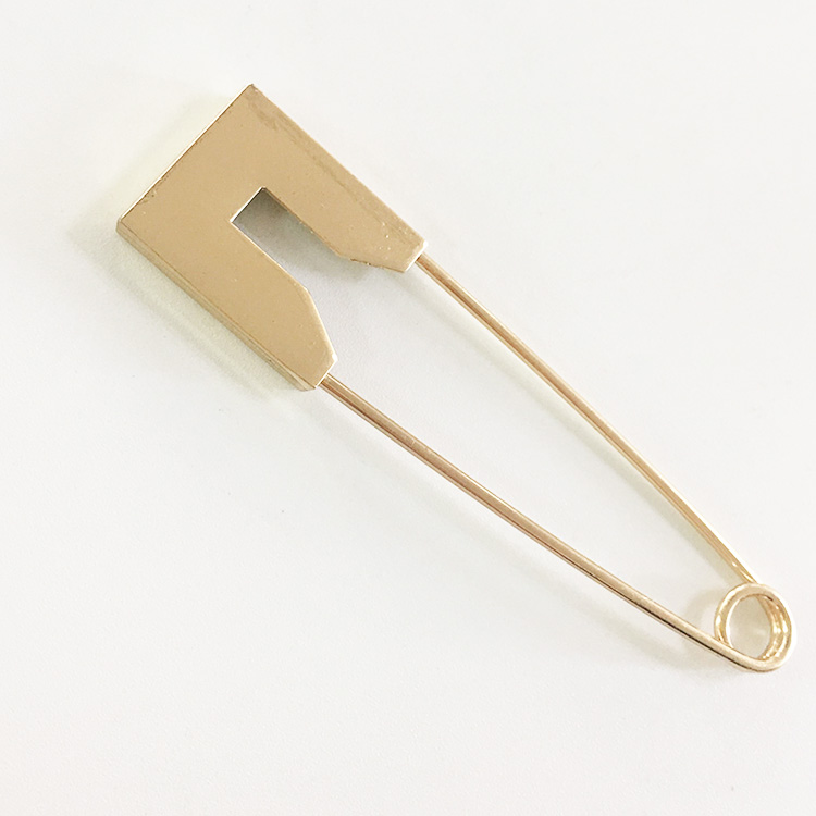 Rose gold color Beautiful safety pin large shape high quality metal safety pin for sale