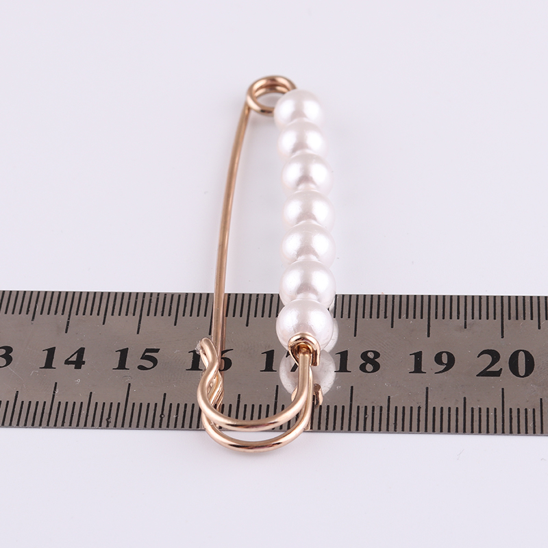 76mm fashion pearl decorative safety pins with beads for sale
