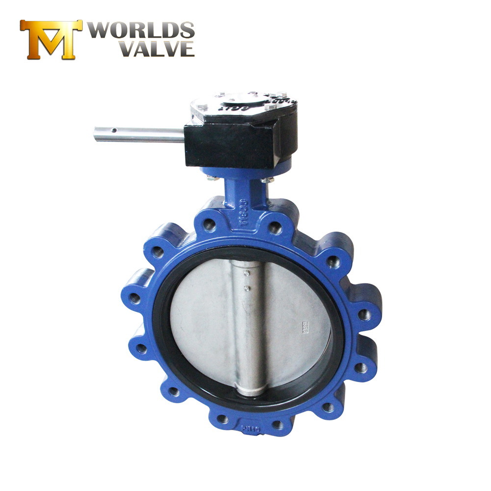 CBF01-TL01 Cast iron industrial application worm gear operated gear lug butterfly valve for sale