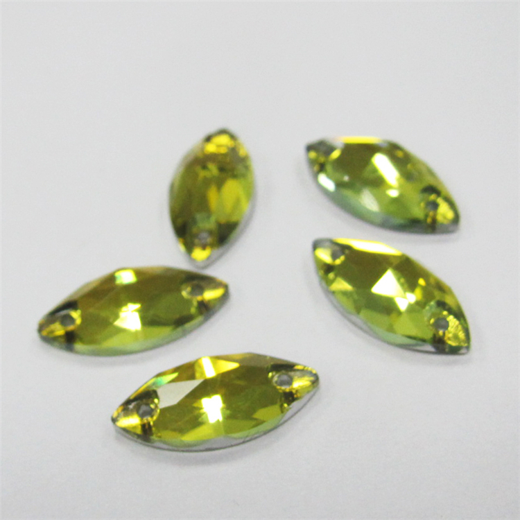 Dongzhou Boat Shape K5 Crystal Sew On Stone For Garment Beads for sale