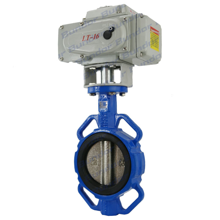 Bundor  DN50-DN1200 4 Inch Cast Iron Wafer Butterfly Valve For Sea Water