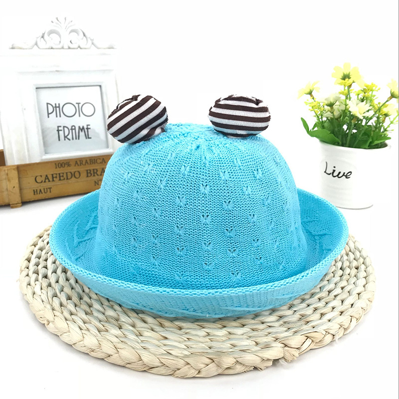 summer beet breathable child cartoon baby hand made sun hat for sale