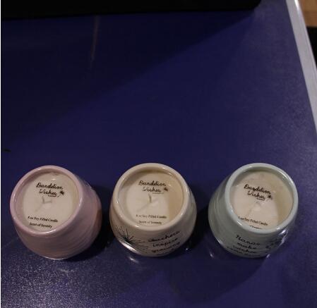 colorful fragrant ceramic rose essential oil candles