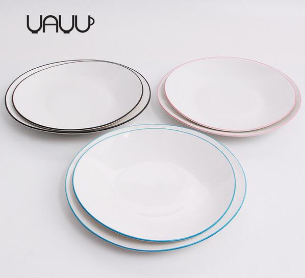 High temperature plate with color edge wholesale