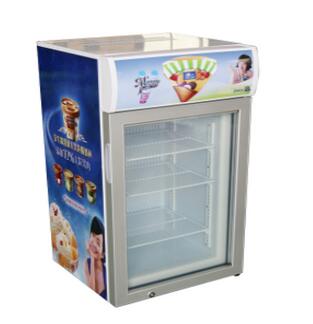 40L Commercial Upright Table Top Glass Door Mini Display Freezer Showcase Ice Cream Refrigerator With CE RoHS ETL