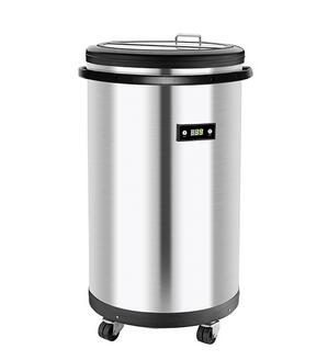 50L Commercial Portable Round Barrel Beer Beverage Drink Can Party Coolel With Wheels