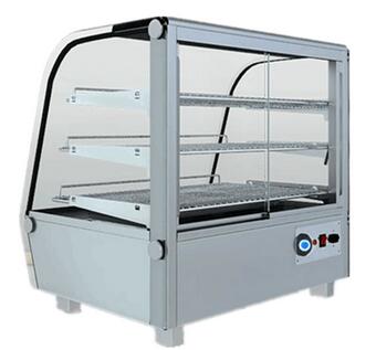 120L 160L Glass Door Cake Bread Food Countertop Display Warmer Showcase