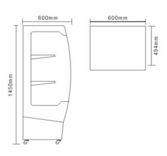 180L Hot Open Display For Hamburger Egg tarts Pizza Bread Chicken