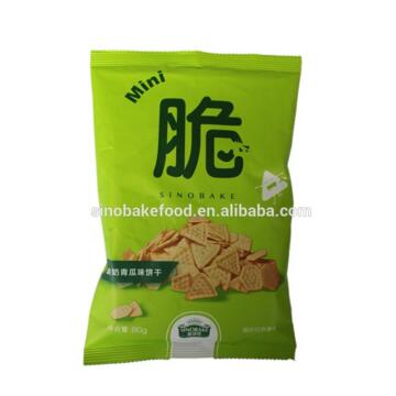High quality 80g polygon yogurt flavor yellow biscuit