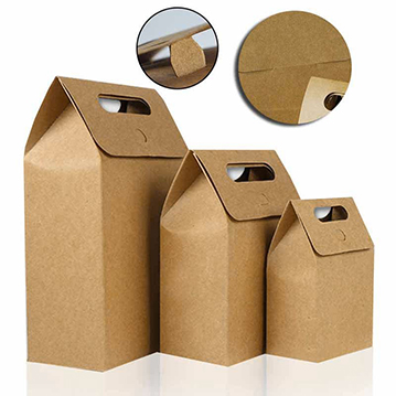Kraft Paper Foldable Snacks Bags Candy Box Wedding Gifts Package size S