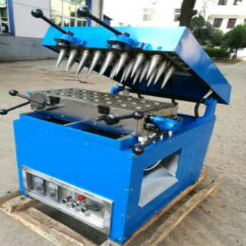 Stainless Steel Waffle Cone Maker and Soft Ice Cream Cone Making Machine