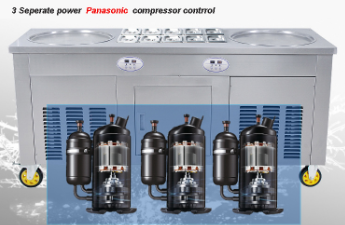 Double Pan Ice Cream Machinery for sale