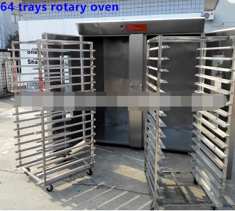 Convection rotary Oven bakery 64 trays rack oven equipments for sale ovens bakery in Arabic