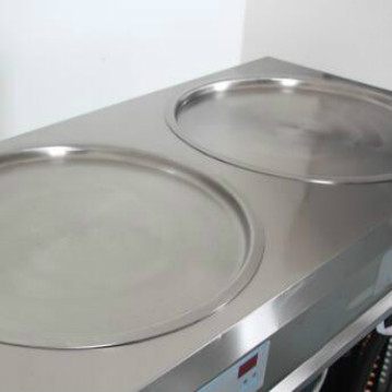 double flat round pan ice fry machine hot sale