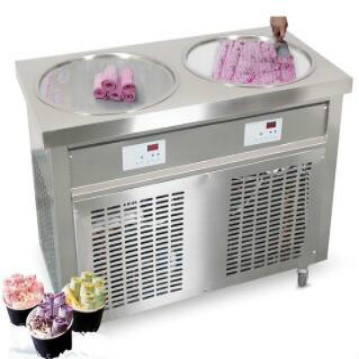 double flat round pan ice fry machine hot sale