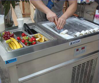 commercail use flat pan fried ice cream machine