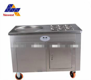 thailand double 2 flat pan roll fry fried ice cream machine
